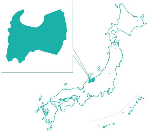 地図 富山県の場所を表した地図