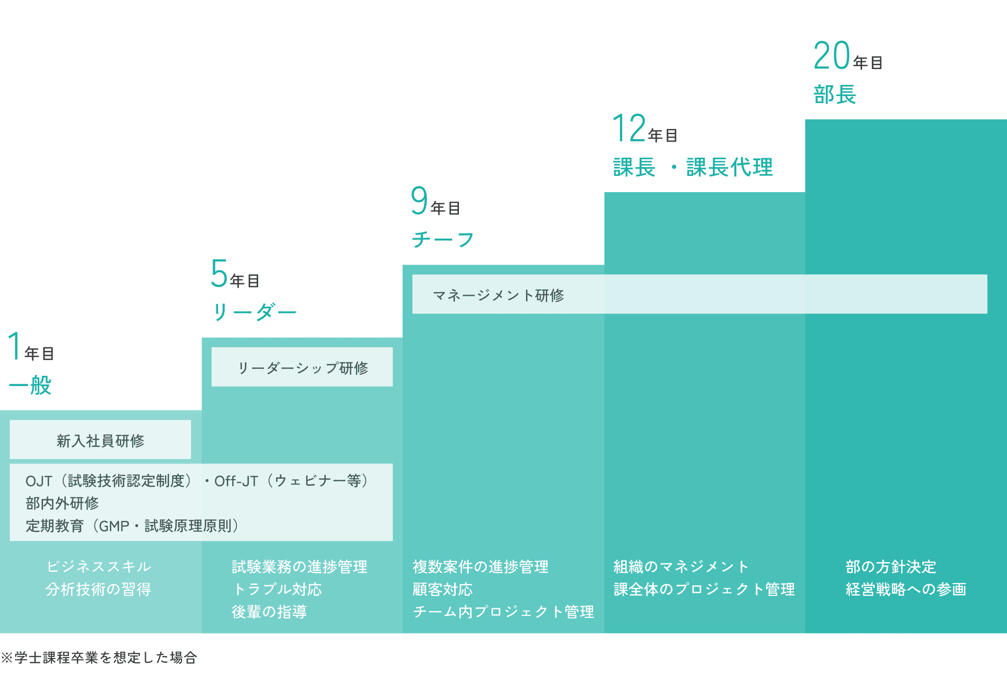 品質管理職のキャリアパス イメージ